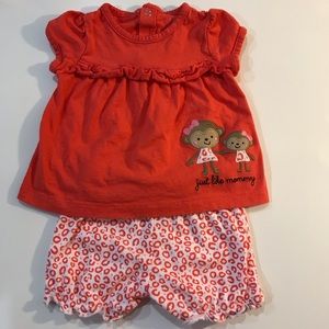 🎀 4/$15 Carter’s Baby Girl Short Set Size 6-9M